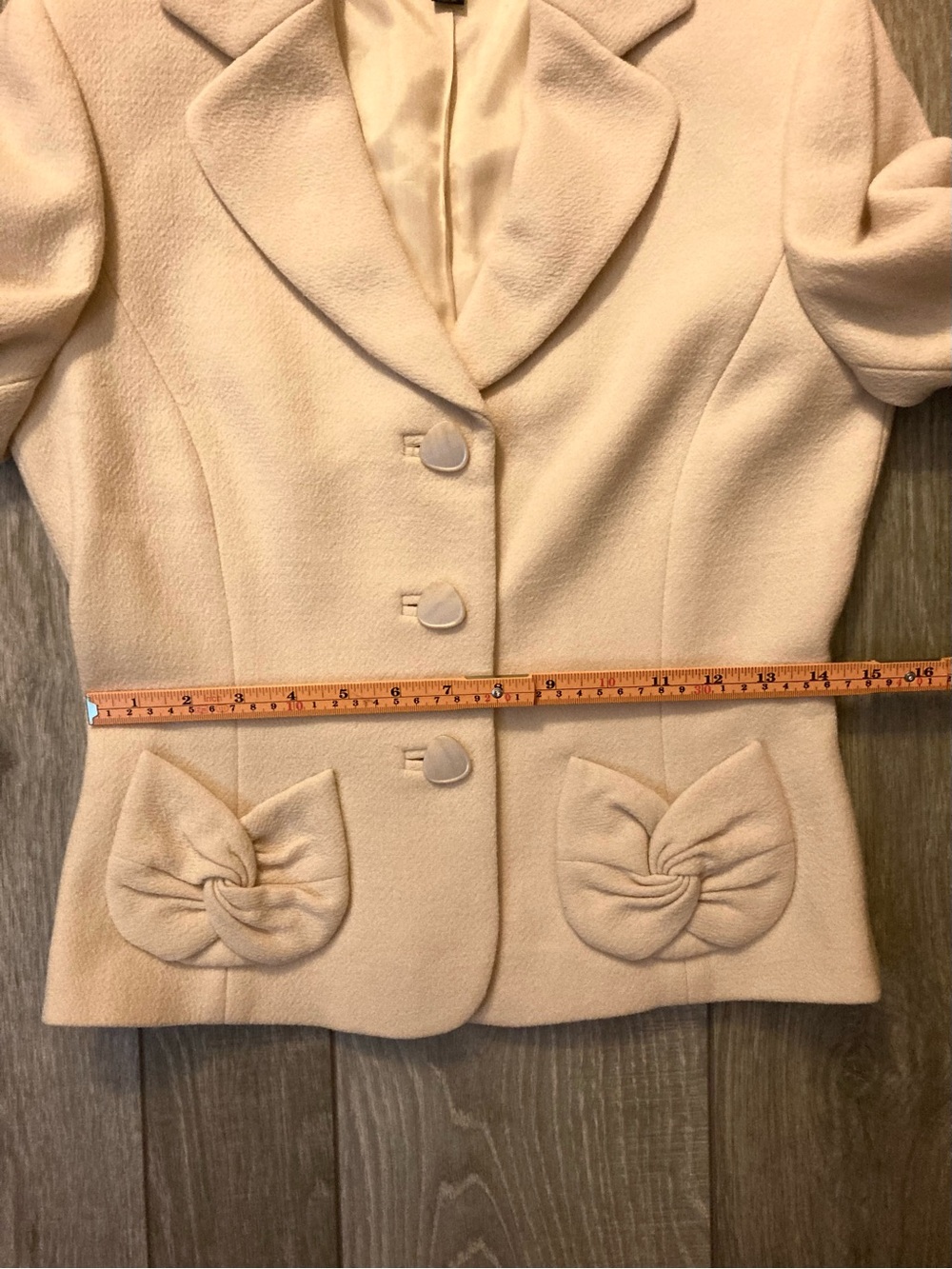 Tahari Butter Yellow Wool Skirt Suit Blazer with Twist Pocket Detail NWT - Picture 13 of 13
